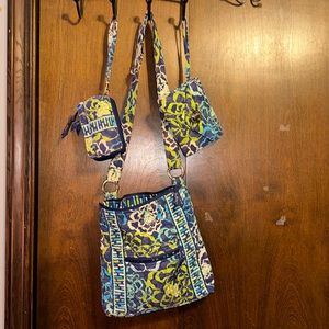 Vera Bradley strap purse and two wallets